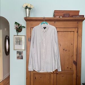 Ralph Lauren White, Blue, & Grey Striped Shirt